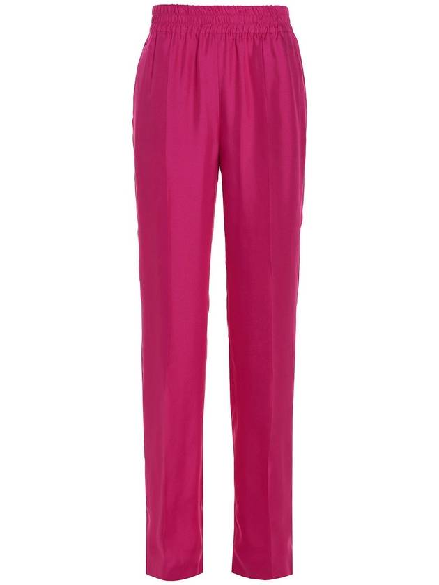 Valentino Red Silk twill pants