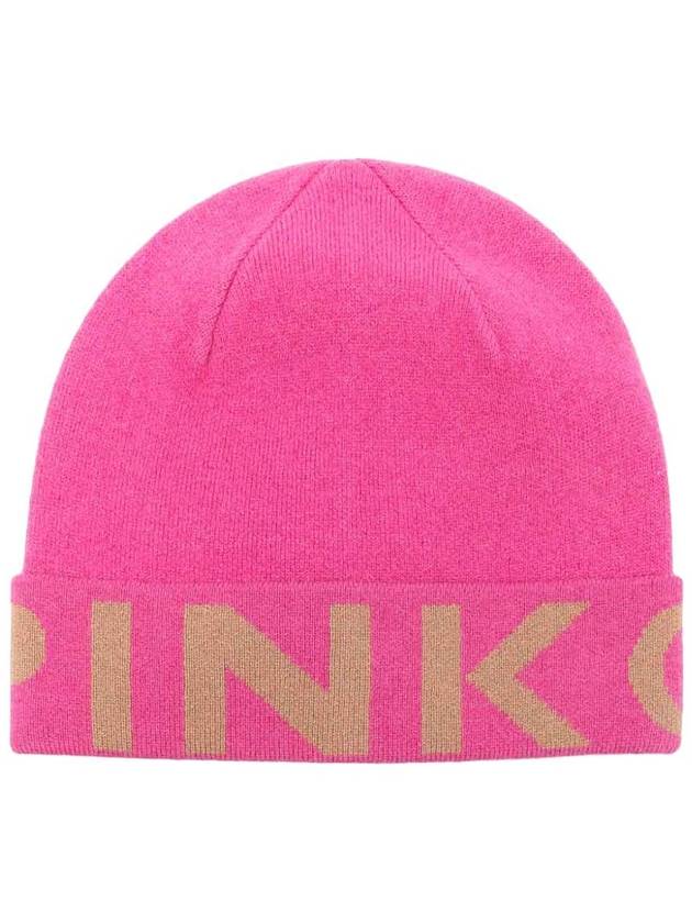 Pinko Calamaro Logo-Jacquard Beanie Hat