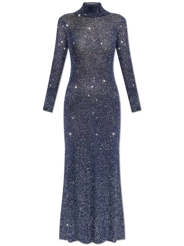 Balenciaga Dress With Decorative Finish  Women's  Navy Blue