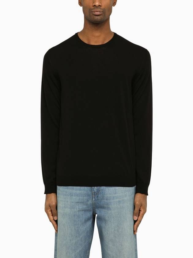 Roberto Collina Black cotton crew-neck sweater