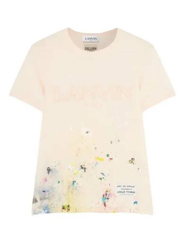W 갤러리 디파트먼트 x 랑방 자수 페인티드 패턴 티셔츠 아이보리 W Gallery Dept. x Lanvin Embroidered Painted Pattern T Shirt Ivory