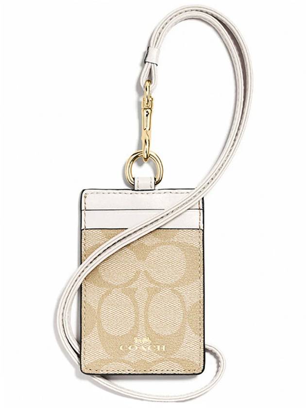 코치 랜야드 목걸이 카드지갑 초크