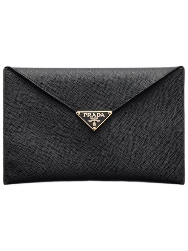 프라다 사피아노 레더 엔벨로프 클러치 블랙 1MF048 2CLQ F0002
