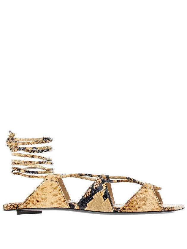 THE ATTICO 'Renee' python-print leather sandals