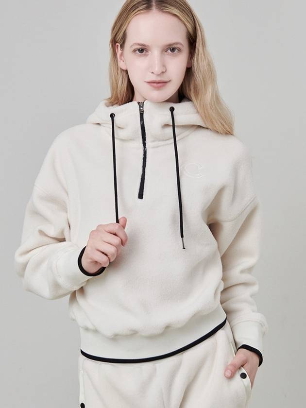 C23WTS013W 버블 후리스 아노락 후드티