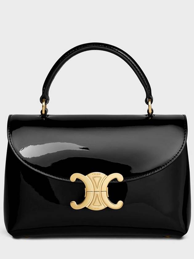 25SS CELINE 셀린느 틴 니노백 페이턴트 카프스킨 블랙 118113FYJ.38NO