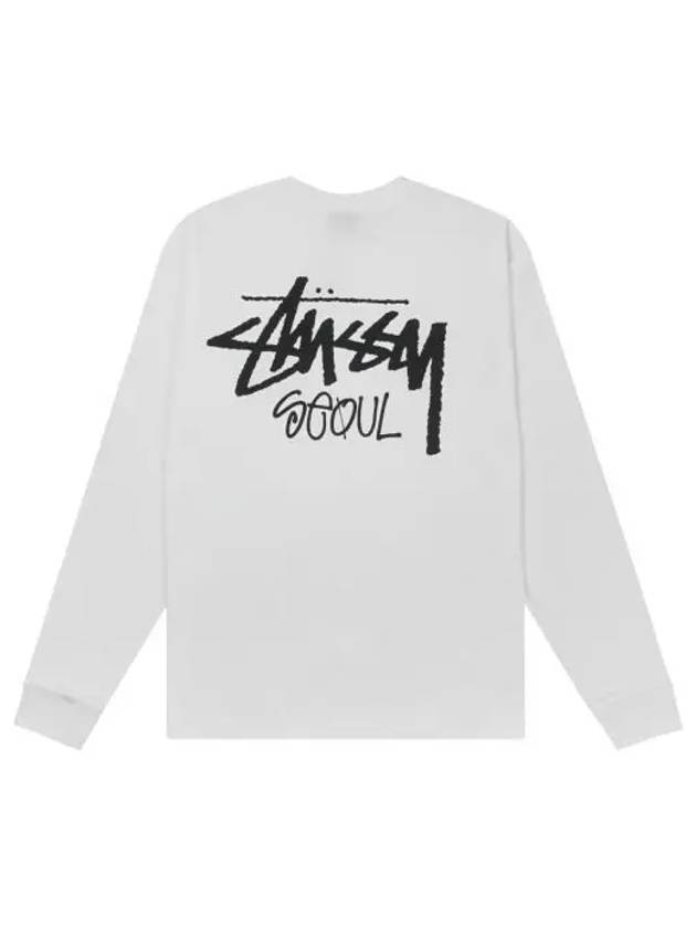 스투시 스탁 서울 롱슬리브 티셔츠 화이트 2022 Stussy Stock Seoul LS T Shirt White 2022