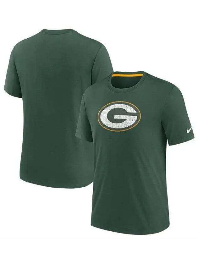 1080830 나이키 NFL 남성 티셔츠 Green Bay Packers Nike Rewind Playback Logo Tri Blend T Shirt Green