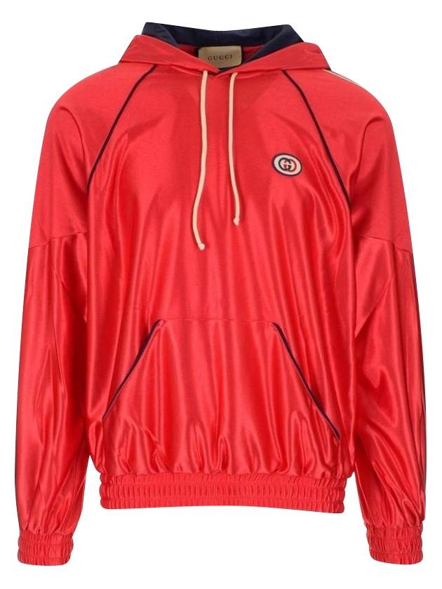 구찌 샤이니 저지 후드 레드