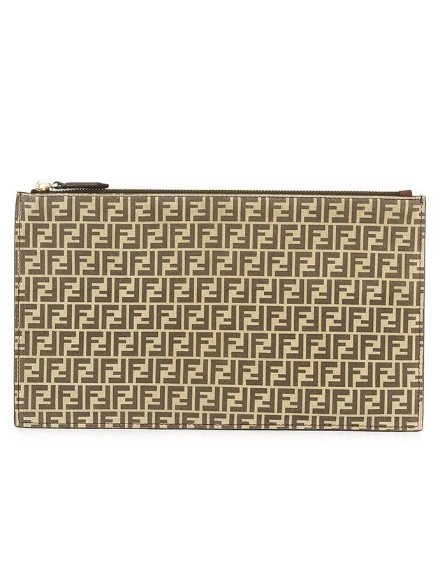 펜디 FF 로고 미디엄 클러치 백 베이지