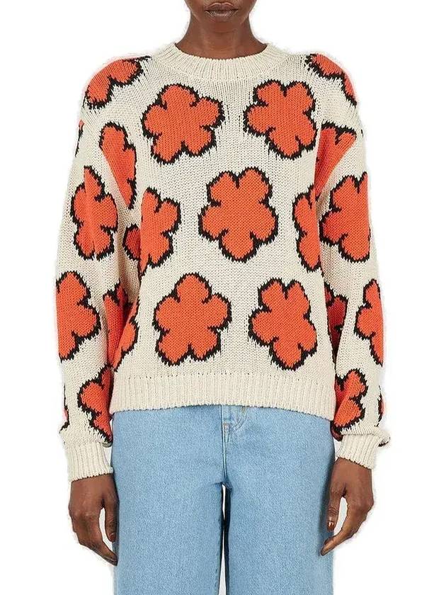 Kenzo 플로럴 인타르시아 니트 크루넥 스웨터 FD52PU3573CI_03