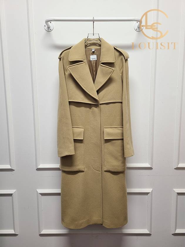 버버리 카멜 캐시미어 트렌치 벨티드 롱 코트 36