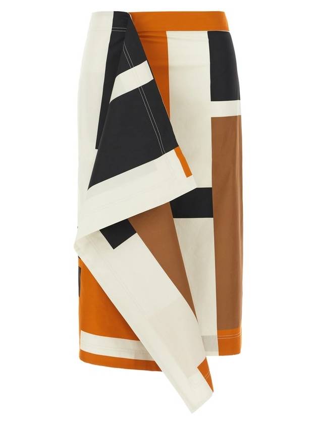 Fendi 맥시 FF 프린트 스커트