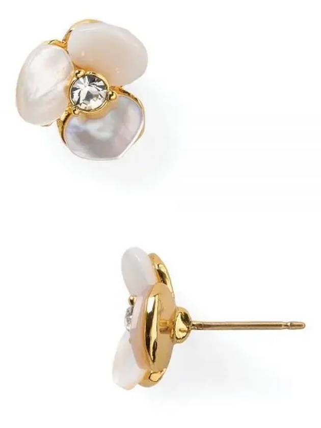 Kate spade new york Pansy 스터드 귀걸이 크림 Clear 1565122