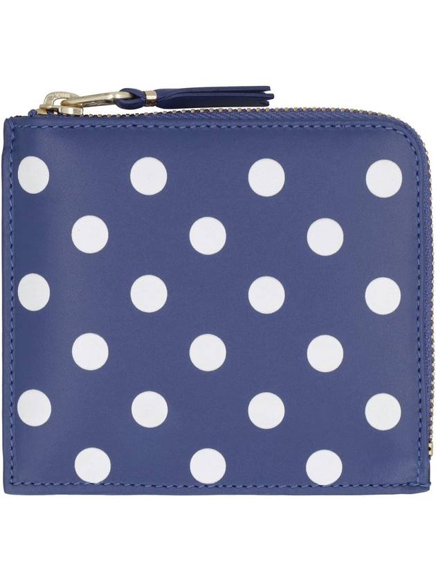 Comme des Garcons 지갑 도트 프린트 지퍼 지갑