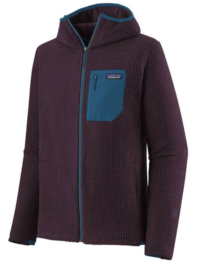 파타고니아 남성 R1 에어 풀집 후디 등산 캠핑 후드 집업 재킷 Obsidian Plum