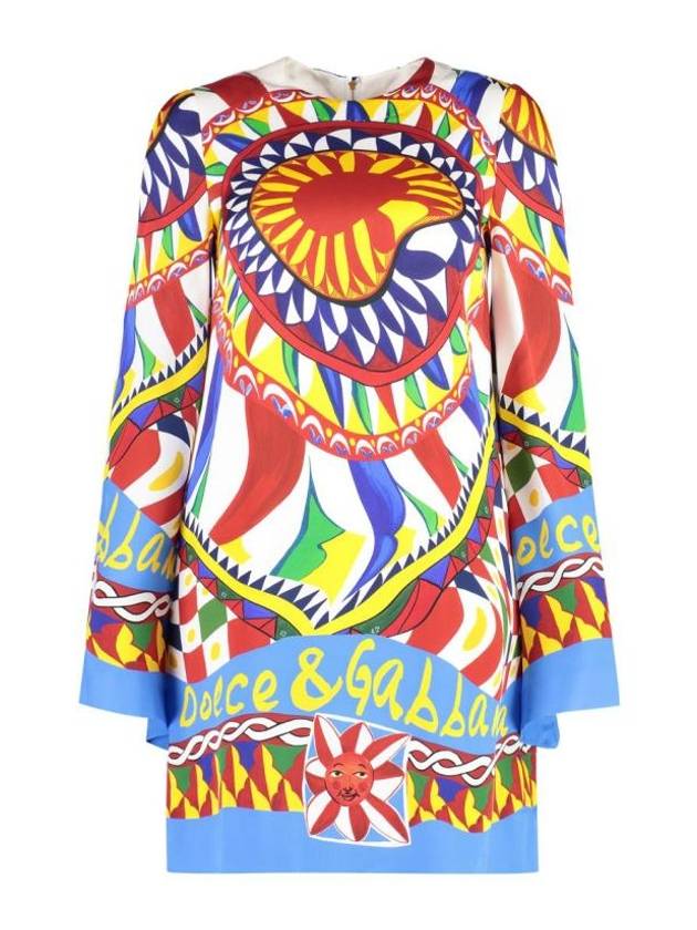 23FW 돌체앤가바나 미디 원피스 F6ZW4THPADX HH4KT MULTICOLOR