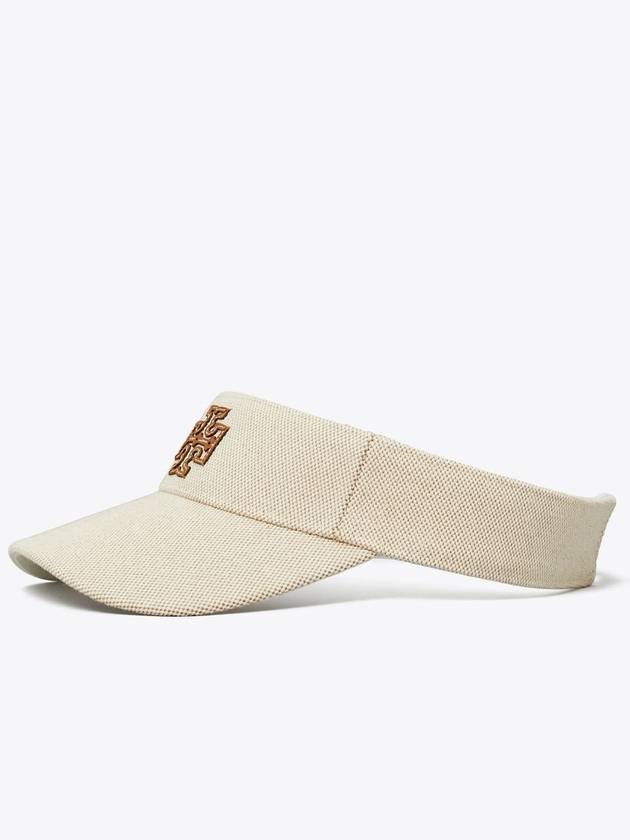 토리버치 투톤 캔버스 바이저 골프 모자 Color Natural Brown