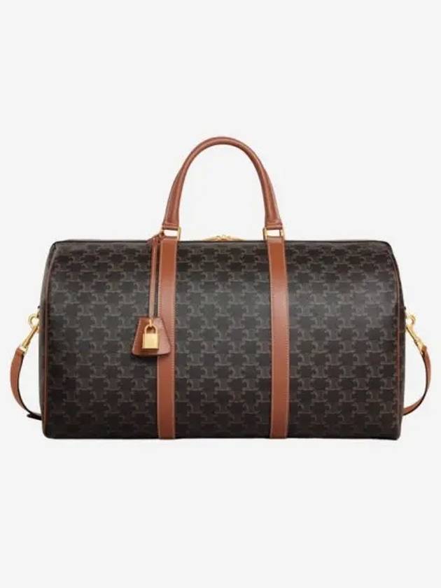 셀린느 트리옹프 캔버스 & 카프스킨 라지 트래블백 탄 Celine Large Travel Bag in Triomphe Canvas and Calfskin Tan
