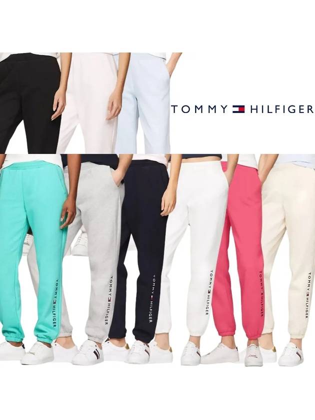 타미힐피거 여성 자수 로고 허리밴드 팬츠 바지 9컬러