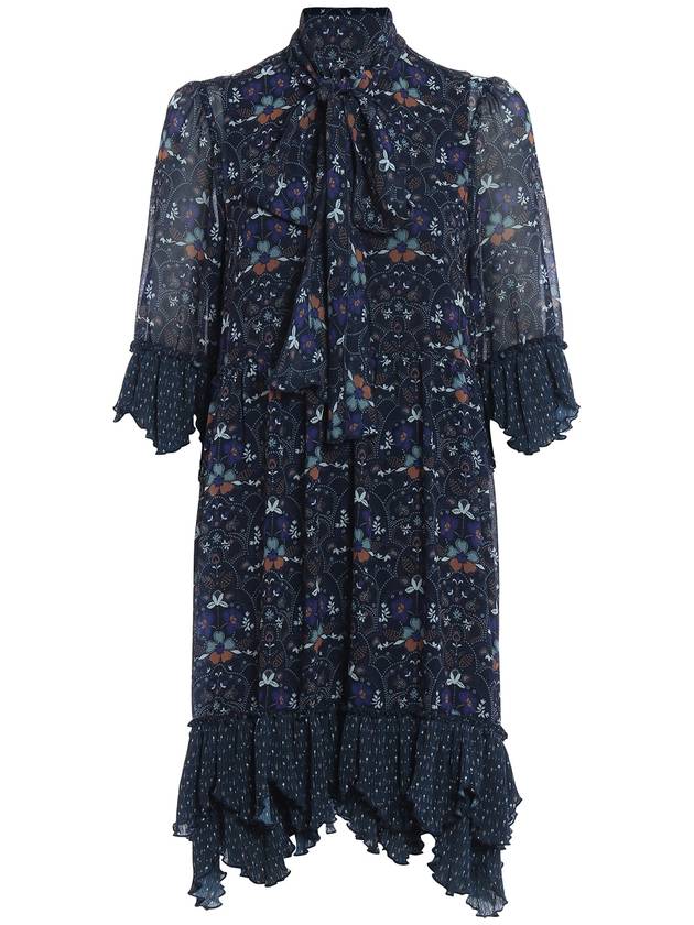 See by Chloe Russian Folk print flounced dress