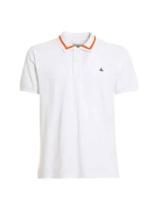 비비안 웨스트우드 스트라이프 폴로 티셔츠 화이트 Vivienne Westwood Stripe Polo T Shirt White