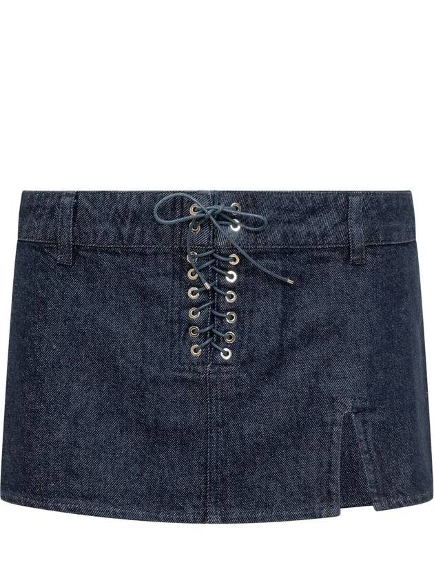 Ludovic de Saint Sernin 레이스업 미니 스커트 AW23SK005WDEN001_BLUE
