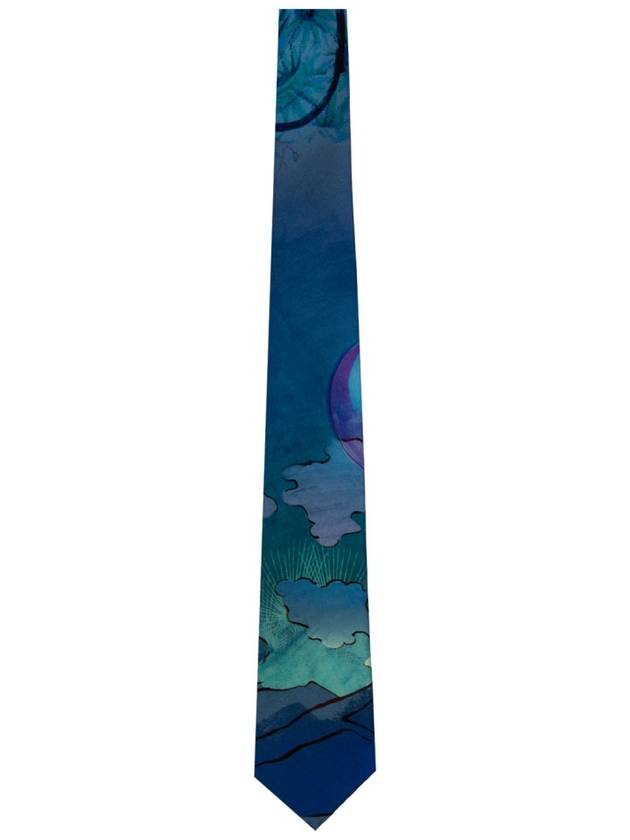 블루 나시수스 실크 타이 Blue Narcissus Silk Tie