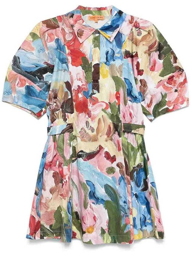 Stine Goya Structured Sleeve Mini Dress