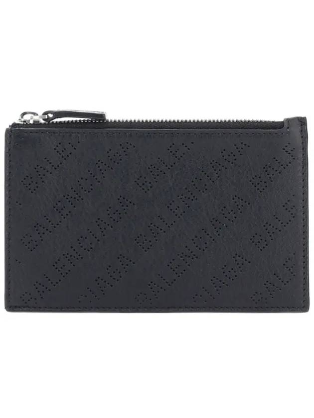 발렌시아가 로고 지퍼 카드 지갑