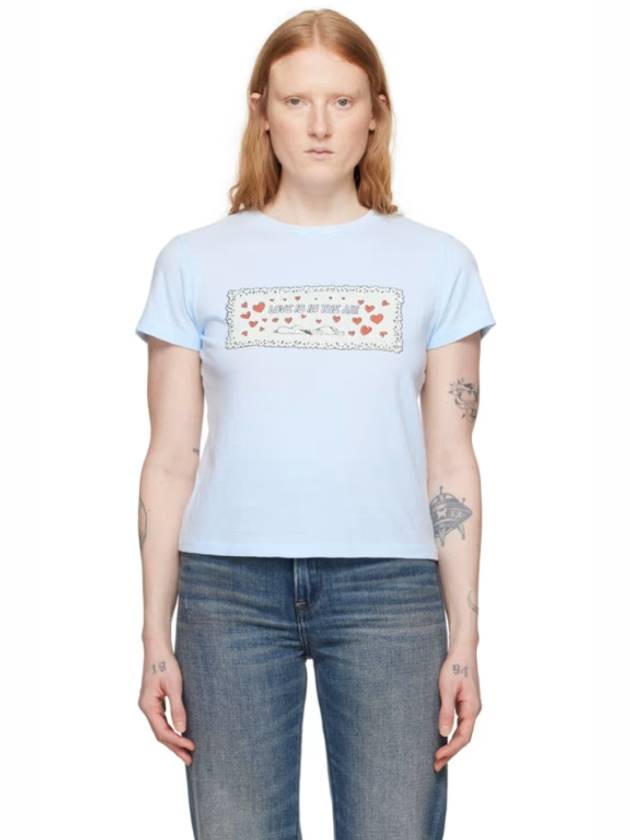 Blue Snoopy Love T Shirt 241800F110019