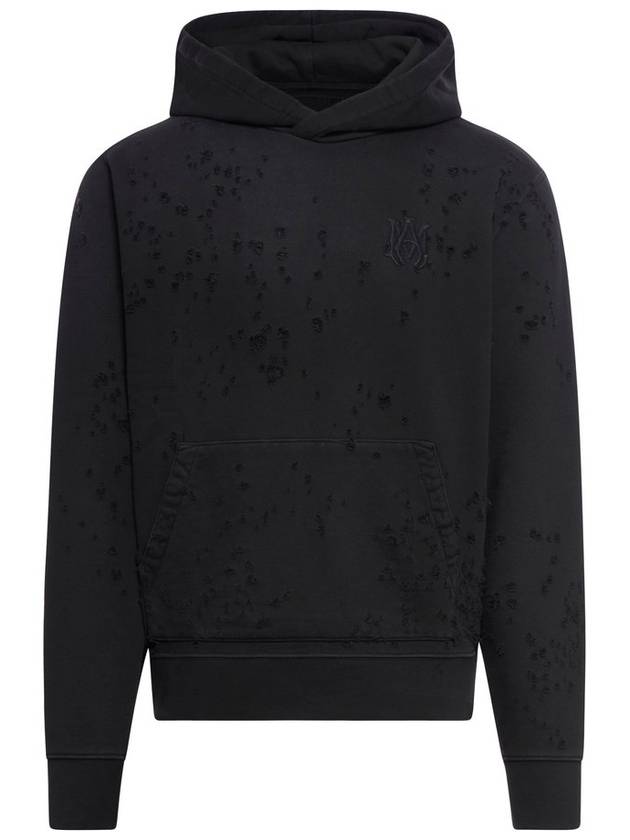 Amiri Ma 샷건 로고 자수 디스트레스드 후디