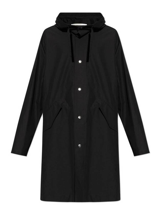 Jil Sander 로고 프린트 후드 파카