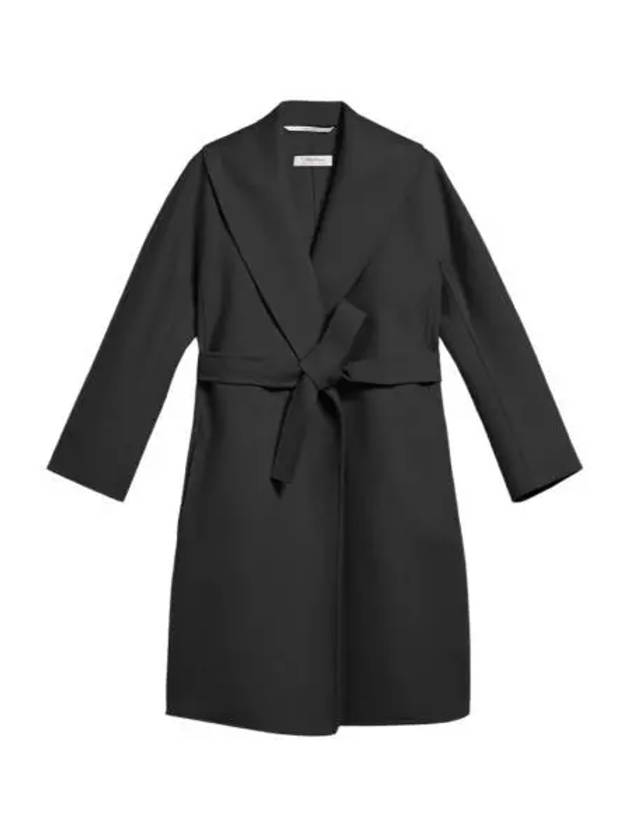 W S 막스마라 메시 울 방수 코트 블랙 W S Max Mara Messi Wool Robe Coat Black