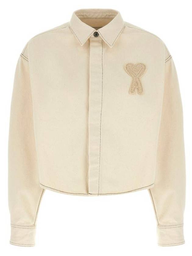 아미 아미 드 꾀흐 크롭 셔츠 화이트