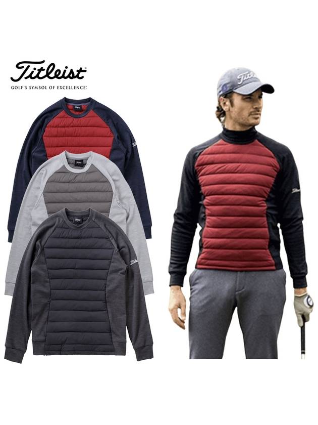 타이틀리스트 골프웨어 하이브리드 인슐레이션 풀오버 바람막이 TDTWMO1953