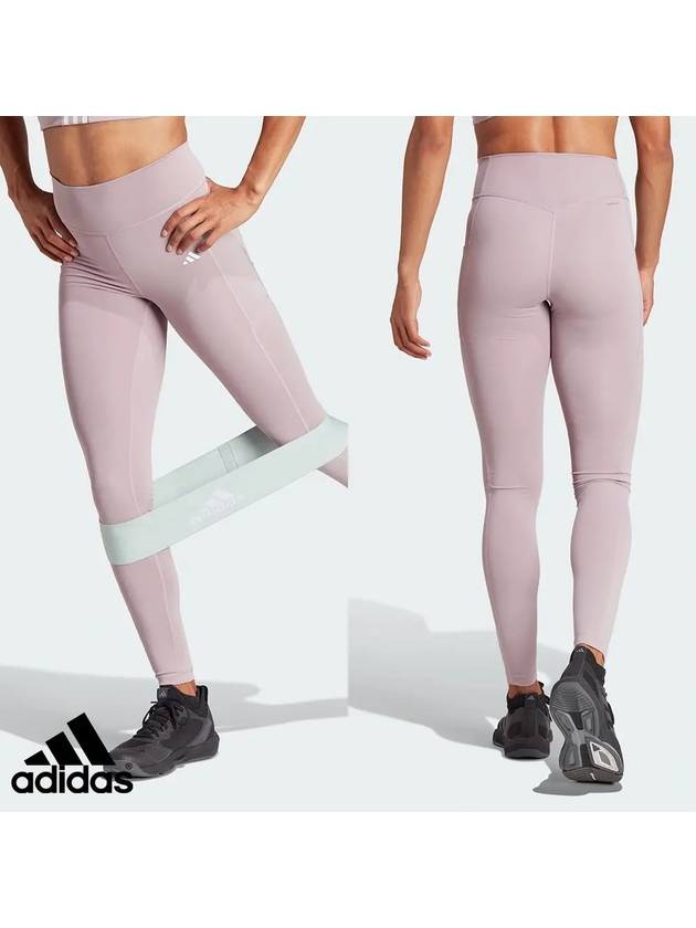 아디다스 여성 OPT ST 레깅스 팬츠 바지 바이올렛