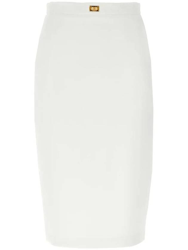 Elisabetta Franchi 로고 플라크 미디 펜슬 스커트 GO09951E2_360