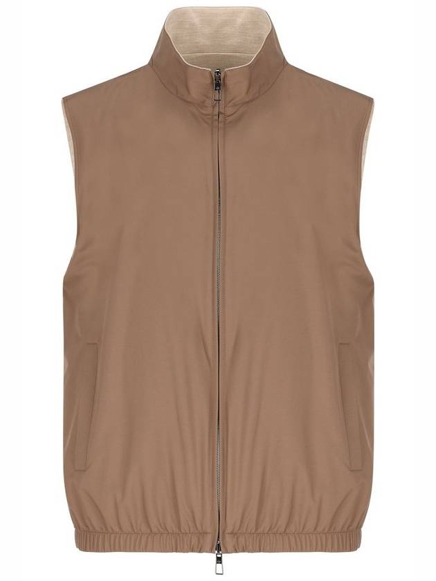 로로피아나 지퍼 양면 조끼