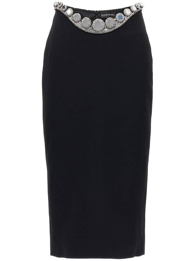 David Koma puffer circle embroidery skirt