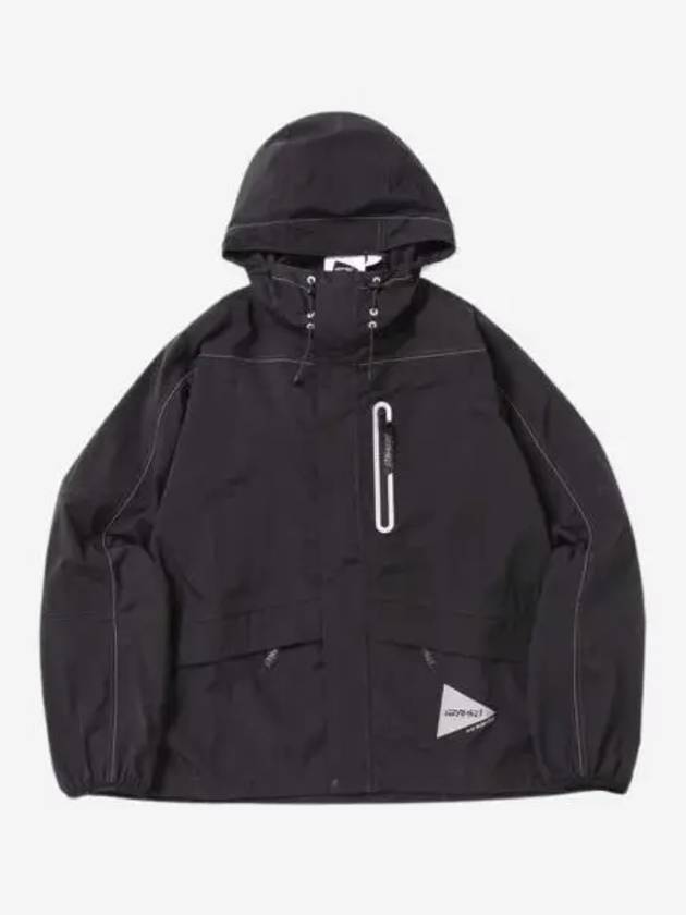 앤드원더 x 그라미치 패치워크 윈드 후드 블랙 And Wander x Gramicci Patchwork Wind Hoodie Black