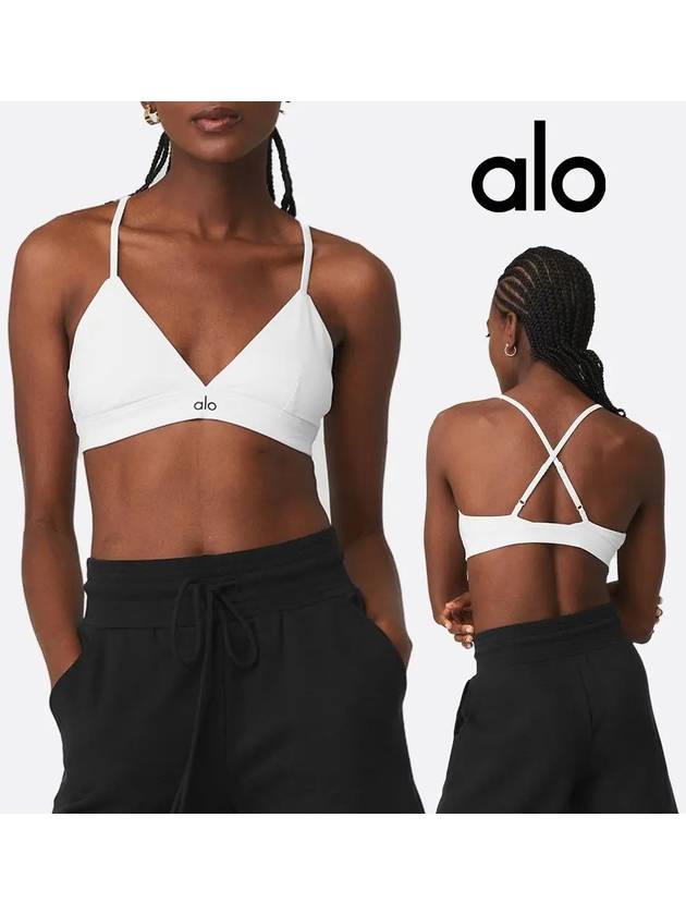 alo 알로 요가복 스플렌더 탑 브라 화이트