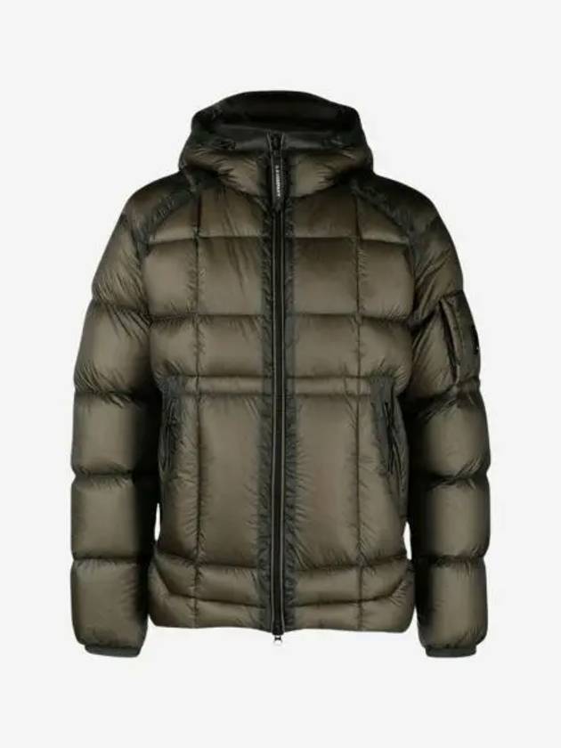 C.P. 컴퍼니 D.D 쉘 후드 퀼티드 자켓 올리브 나이트 23FW C.P. Company D.D Shell Hooded Quilted Down Jacket Olive Night 23FW