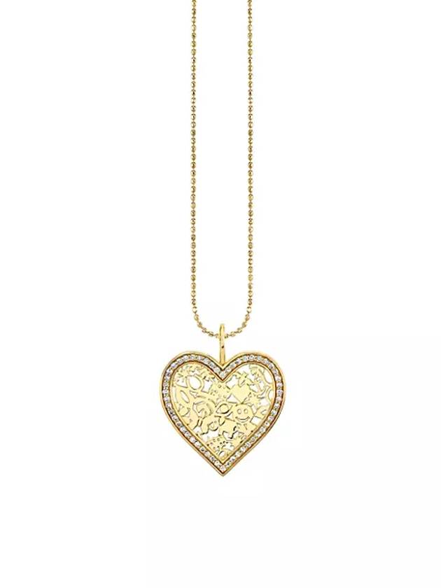 미디엄 볼리타 14K 옐로우 골드 0.27 TCW 다이아몬드 체인 목걸이 Medium Bolita 14K Yellow Gold & 0.27 TCW Diamond Chain Necklace