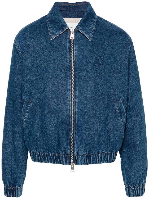 Ami Paris Ami De Coeur Denim Jacket