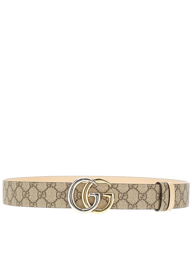 GUCCI GG Supreme and leather reversible belt