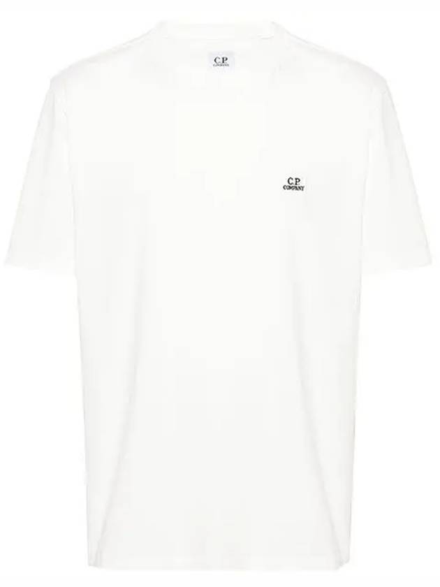 24SS CP컴퍼니 로고 패치 반팔티 16CMTS068A 화이트