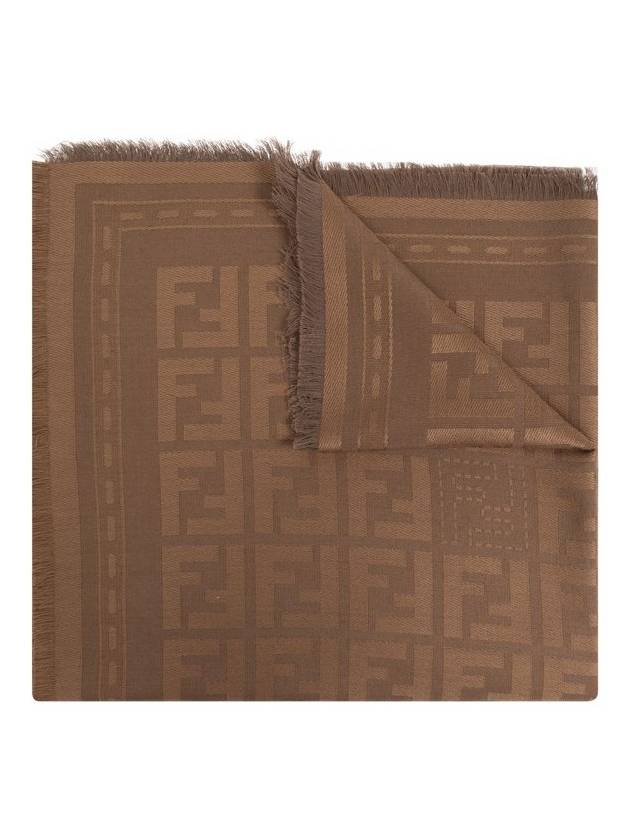 펜디 FF 자카드 프린지 엣지 숄