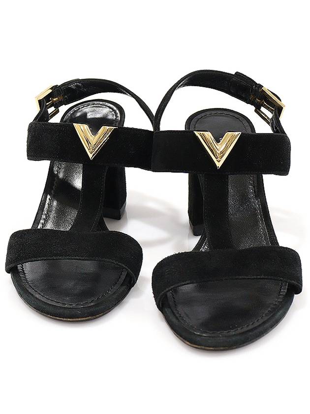 1A29BB 블랙 스웨이드 BAHIANA 바이아나 스트랩 여성 샌들 35