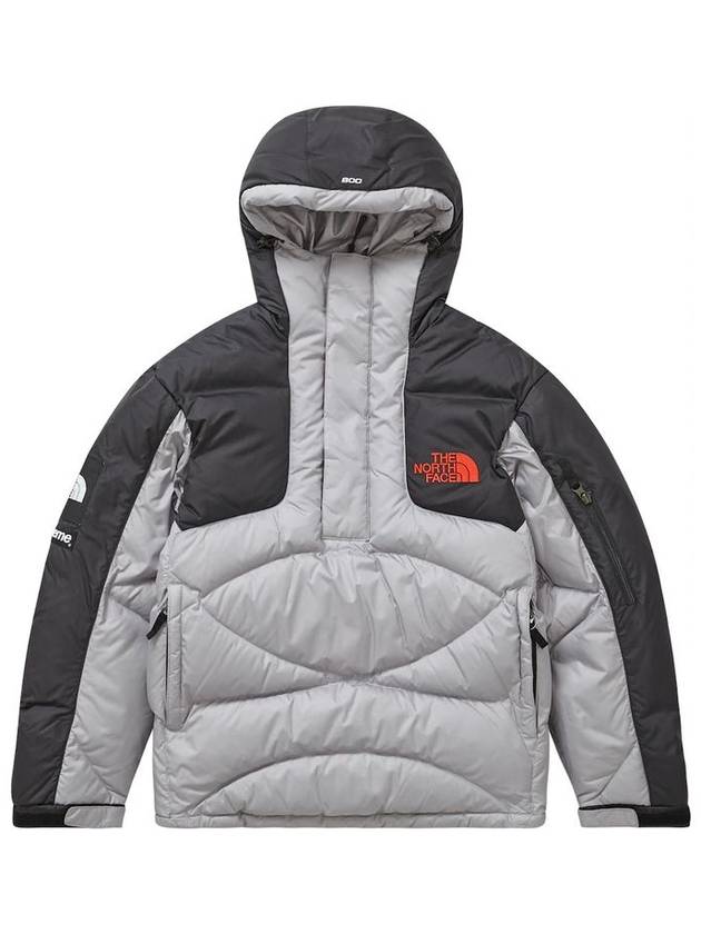 슈프림 더 노스페이스 800 필 하프 집 후드 풀오버 그레이